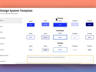 Design System Template built on Webflow app design ui