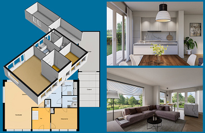 2D/3D floor plan with Artist's impression 2dfloorplan 3d 3d floor plan 3d render artist impression floorplan