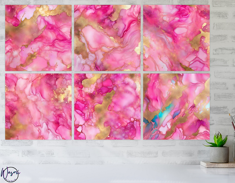 Pink & Gold Abstract Background by WasmiStudio on Dribbble