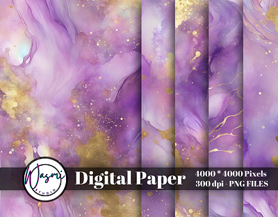 Purple & Gold Abstract Background gold