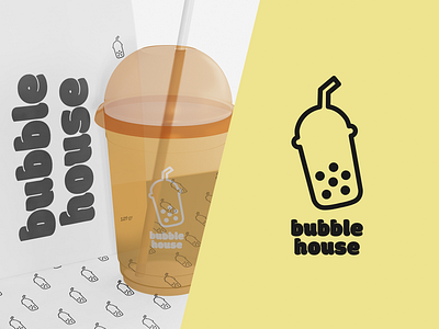 Bubble Tea Logo Design branding graphic design identity logo visual