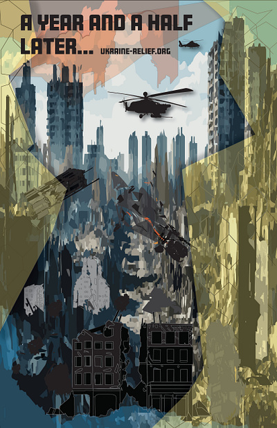 Final Poster Design - War & Conflict in Ukraine digital poster graphic design illustration vector art