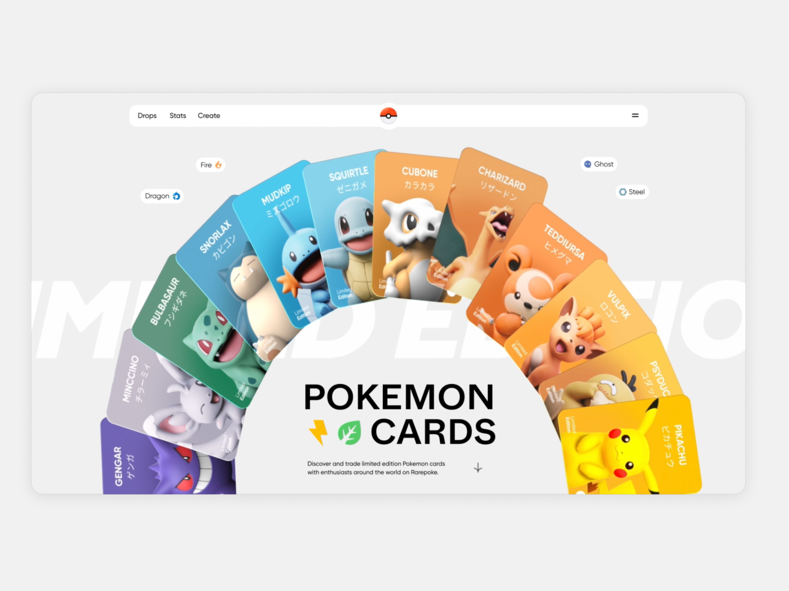 Pokemon Landing page design landing page ui website
