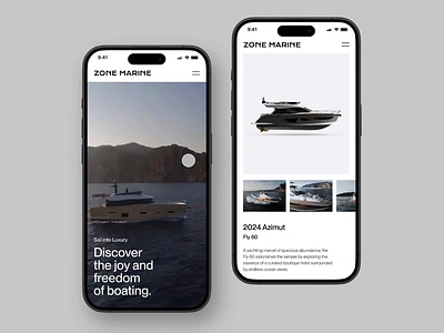 Zone Marine - Mobile Design app boat boat website branding design ios iphone mobile mobile app mobile design mobile website responsive responsive design responsive website ui user experience user interface ux yacht yacht website