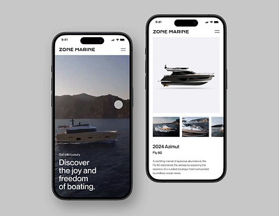 Zone Marine - Mobile Design app boat boat website branding design ios iphone mobile mobile app mobile design mobile website responsive responsive design responsive website ui user experience user interface ux yacht yacht website