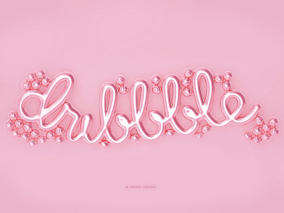 Debut shot - dribbble typography 3d animation dribbble logo particle system soheil