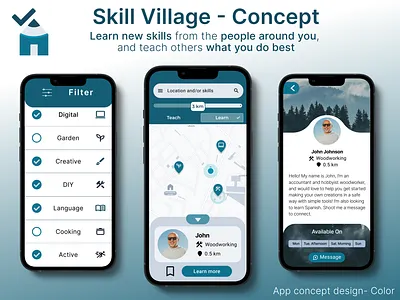 Skill Village - App concept app design appdesign feedback figma interface design ui user experience ux web web design webdesign