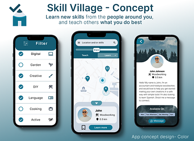 Skill Village - App concept app design appdesign feedback figma interface design ui user experience ux web web design webdesign