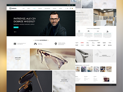 Glasses & Lens Shop concept design ecommerce glasses lens shop layout presta shop web design webdesign