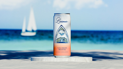 Larimar - Beach 1 3d alcohol beverage blender can cocktail drink model modelling package packaging product render visualisation visualization