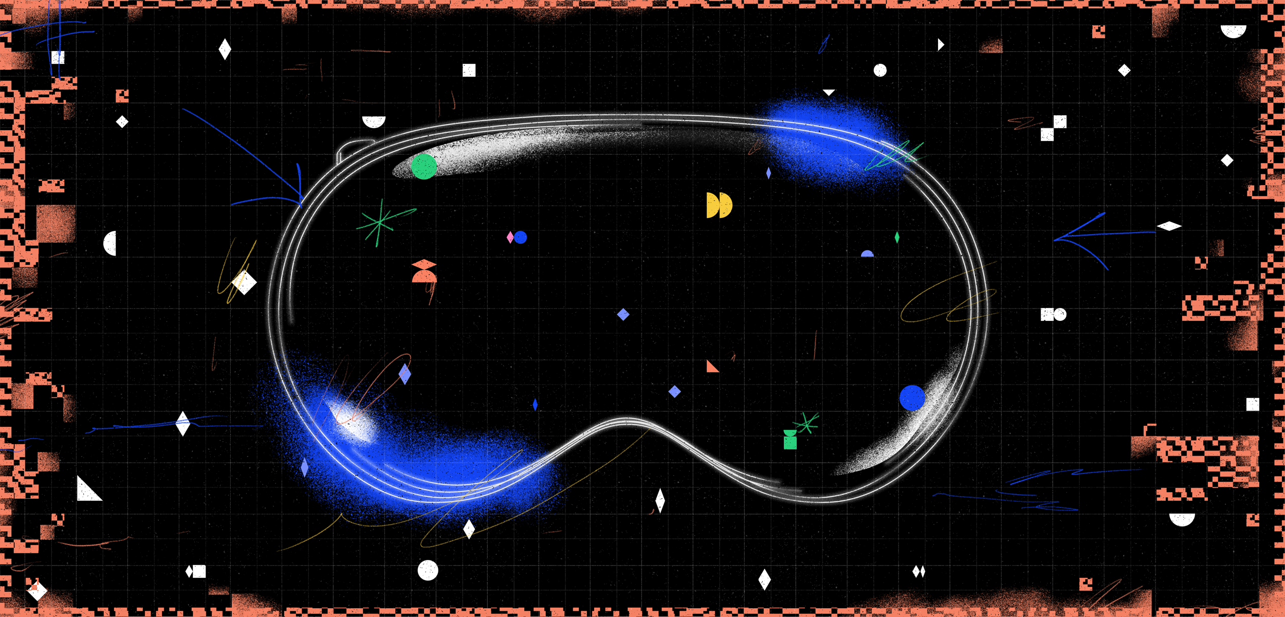 Apple Vision Pro apple character illustration texture tooploox vision pro