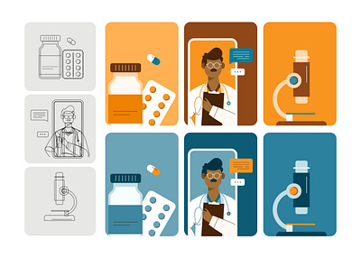 Doctor, Lab, Medicine branding graphic design illustration ui visual