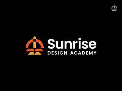 Sunrise Design Academy_ Logo design academy book branding cool creative design logo minimal negativespace orange pencil rise sun
