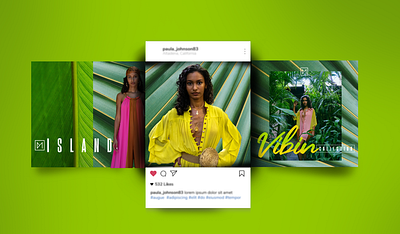DM Island Vibin - Fashion branding social media ui