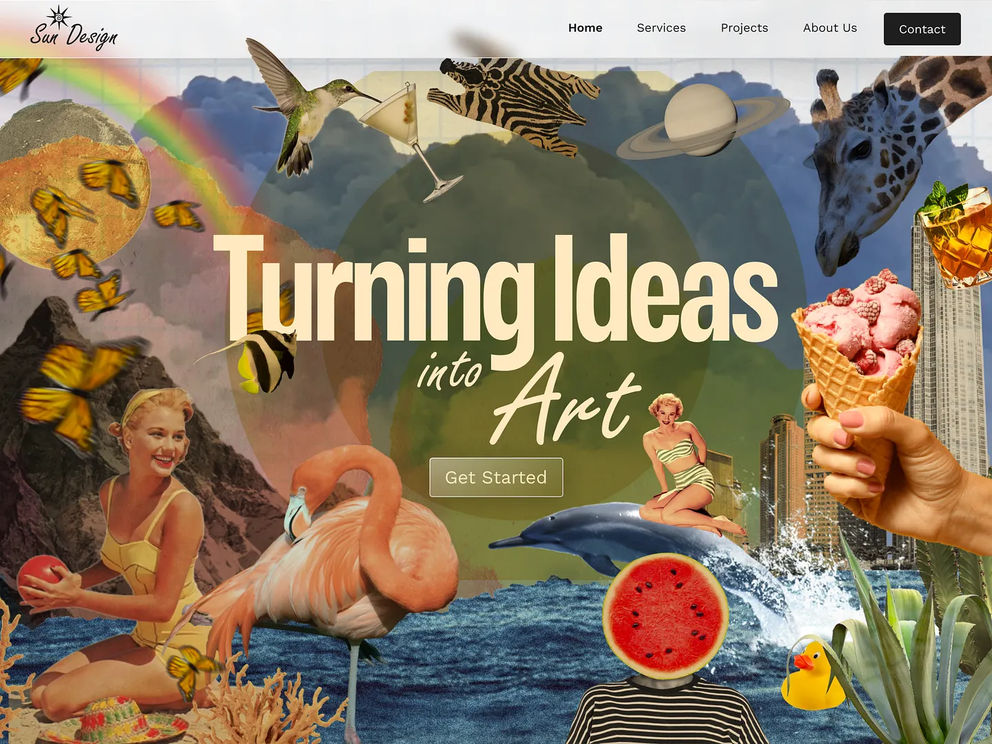 Vintage Website Design: A Creative Studio Concept