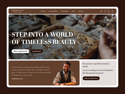 Fine Jewelry Website design e commerce figma design jewelers brand jewellery shop jewerly store ui ui design ux visual design web design website