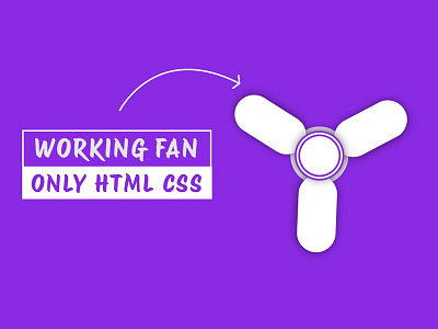 Working Fan using only HTML and CSS animation css css animation css3 divinectorweb frontend html html5 working fan animation