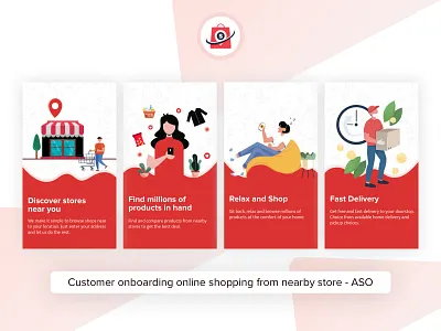 Online Store aso customer onboarding delivery app design mobile app mockup nearby store onboarding online shopping online store playstore app shopping app ui ui ux user experience visual design