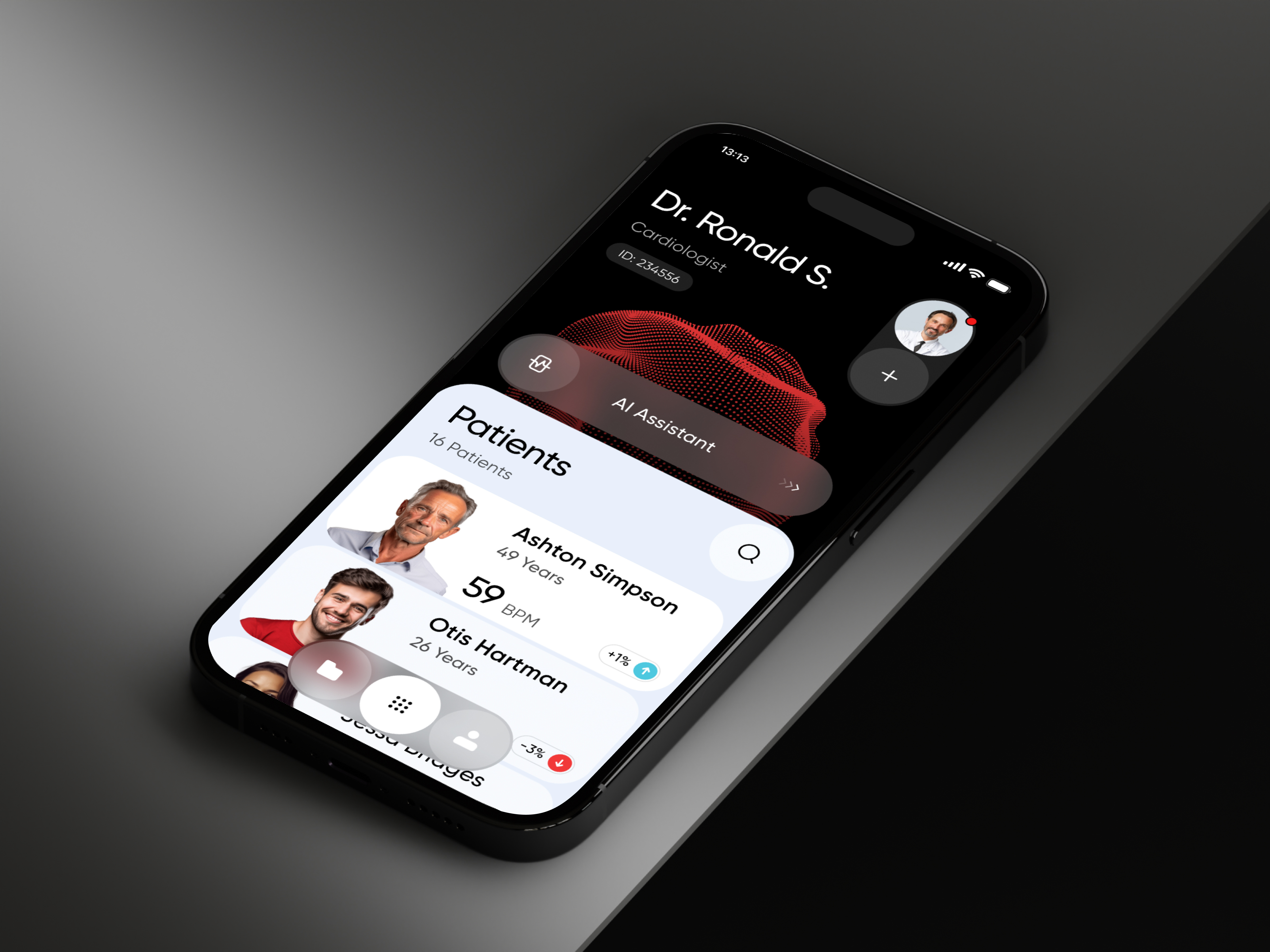 IDOVEN AI - SaaS Mobile App ai app app design assistant crm dashboard design ehealth ehr health healthcare medical mobile mobile app product design saas smart software ui ux