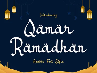 Qamar Ramadhan - Arabic Font Style arabic font branding font calligraphy font eid mubarak elegant font font design fonts hello dribbble islamic calligraphy islamic font logo font logotype luxury font modern font ramadan ramadhan kareem script font