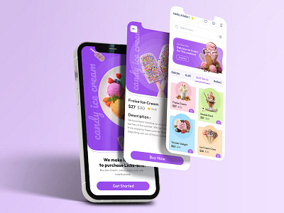 Ice cream App app app design branding design designer food app food web ice ice cream icecream minimal ui uidesign uiux ux