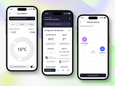 Smart Home Mobile App appdevelopment connecteddevices creativetech designconcept digitalliving dribbbleshot homeautomation interactiondesign iotdesign minimalistdesign mobiledesign smarthomeapp smartliving techinnovation uianimation uiinspiration uipatterns userexperience uxdesign visualdesign