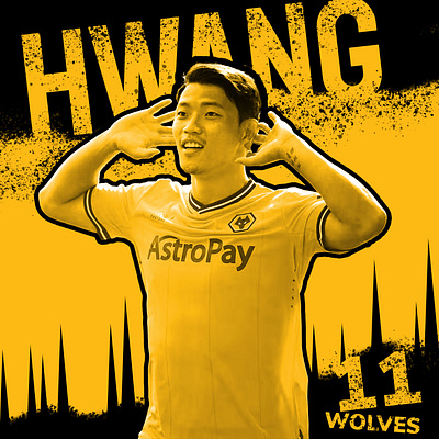 Talisman project: Hee Chan Hwang art design football football player graphic design hwang illustration premier league soccer wolverhampton wanderers wolves