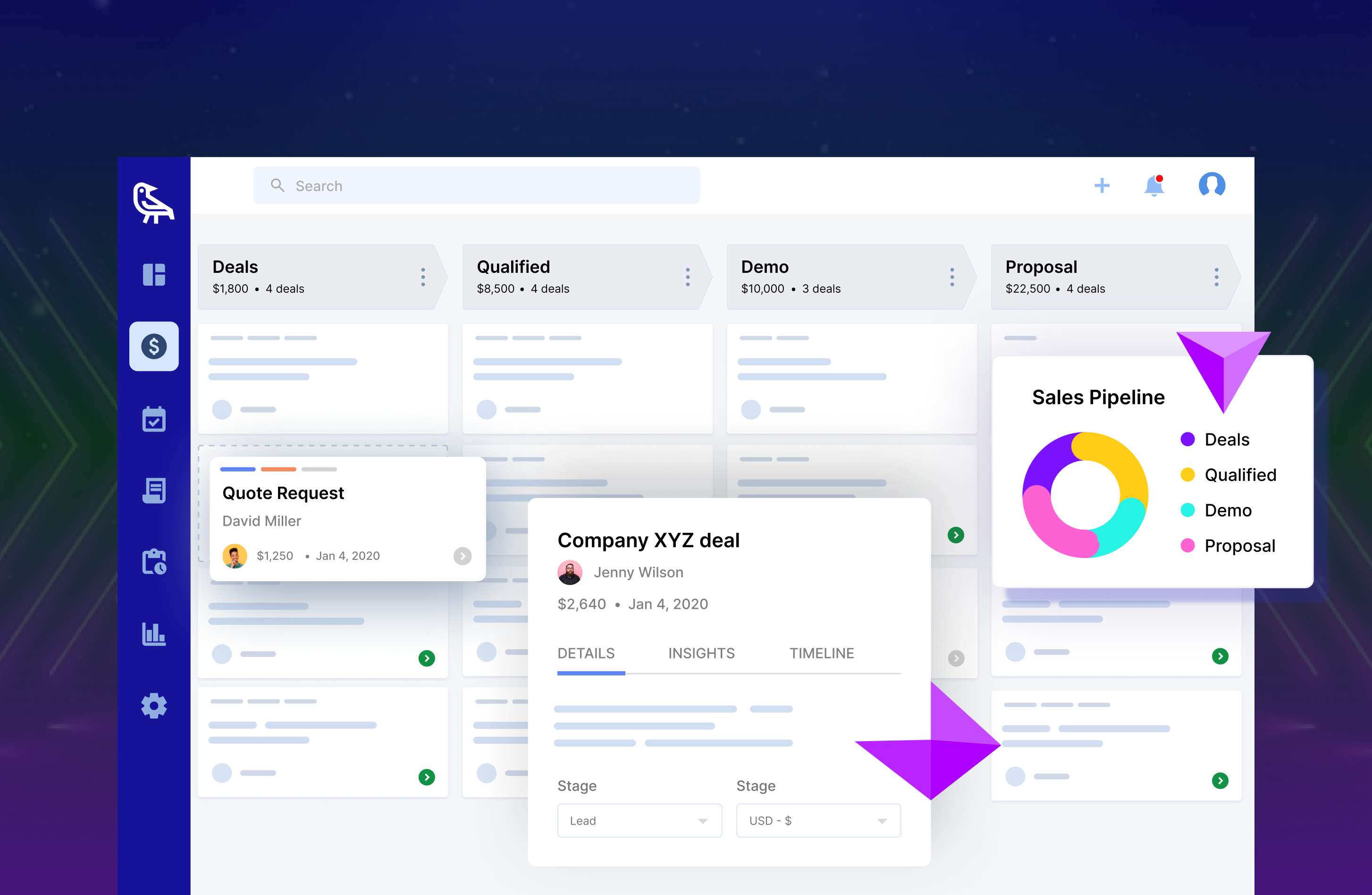 CRM Management Tool concept art crm illustration email crm sales crm sales pipes sass