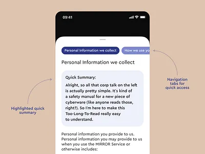 User Agreement Screen for Bownce Sports Tech Startup madebymad