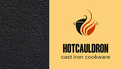 logo abstract cast iron cook emblem graphic design hot logo logo design logotype minimal