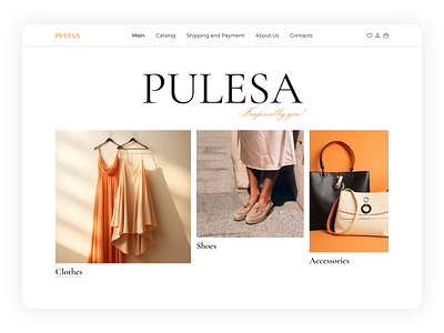 Online clothes shop Pulesa / ecom website clothes design ecom figma graphic design interface design logo shop ui uxui