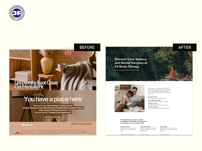 Fitroots - Before & after branding design figma graphic design logo ui ux website design