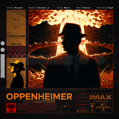 oppenheimer collage poster collage graphic graphic design photoshop poster posterdesign