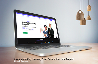 Stock Market Learning Landing Page Design. 3d animation app branding creativedesign design google googledesign graphic design illustration lending logo motion graphics naseebdesigner pagedesign searching ui user interface website