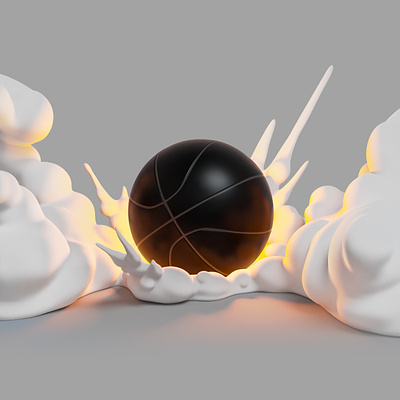 Ball 3d cgi character design foreal illustration