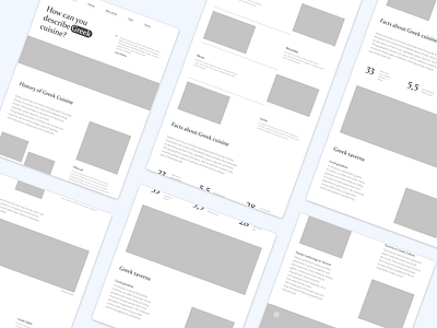 A prototype for a longrid about Greek cuisine components design design concept illustration landing page longrid minimal prototype ui user experience ux web design лонгрид прототип