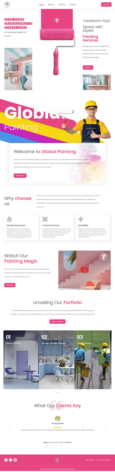 Website Design for Paint Company graphic design website design website development