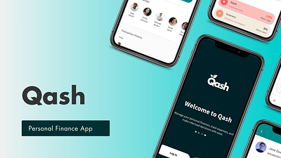Qash: Personal Finance App branding finance graphic design ios logo mobile personal finance ui wireframe