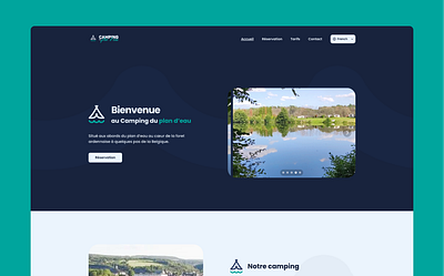 Camping le plan d'eau branding graphic design logo ui