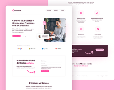 Landing page - Consulting branding consult consulting design figma graphic design landing page logo single page ui ux web design webflow