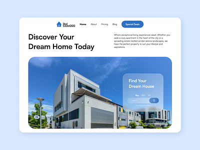 Real Estate Landing page apartment house real estate website