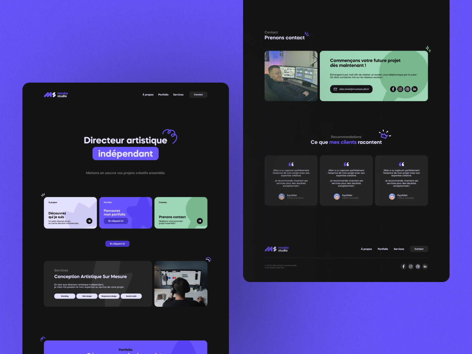 Example of Landing Page In Framer