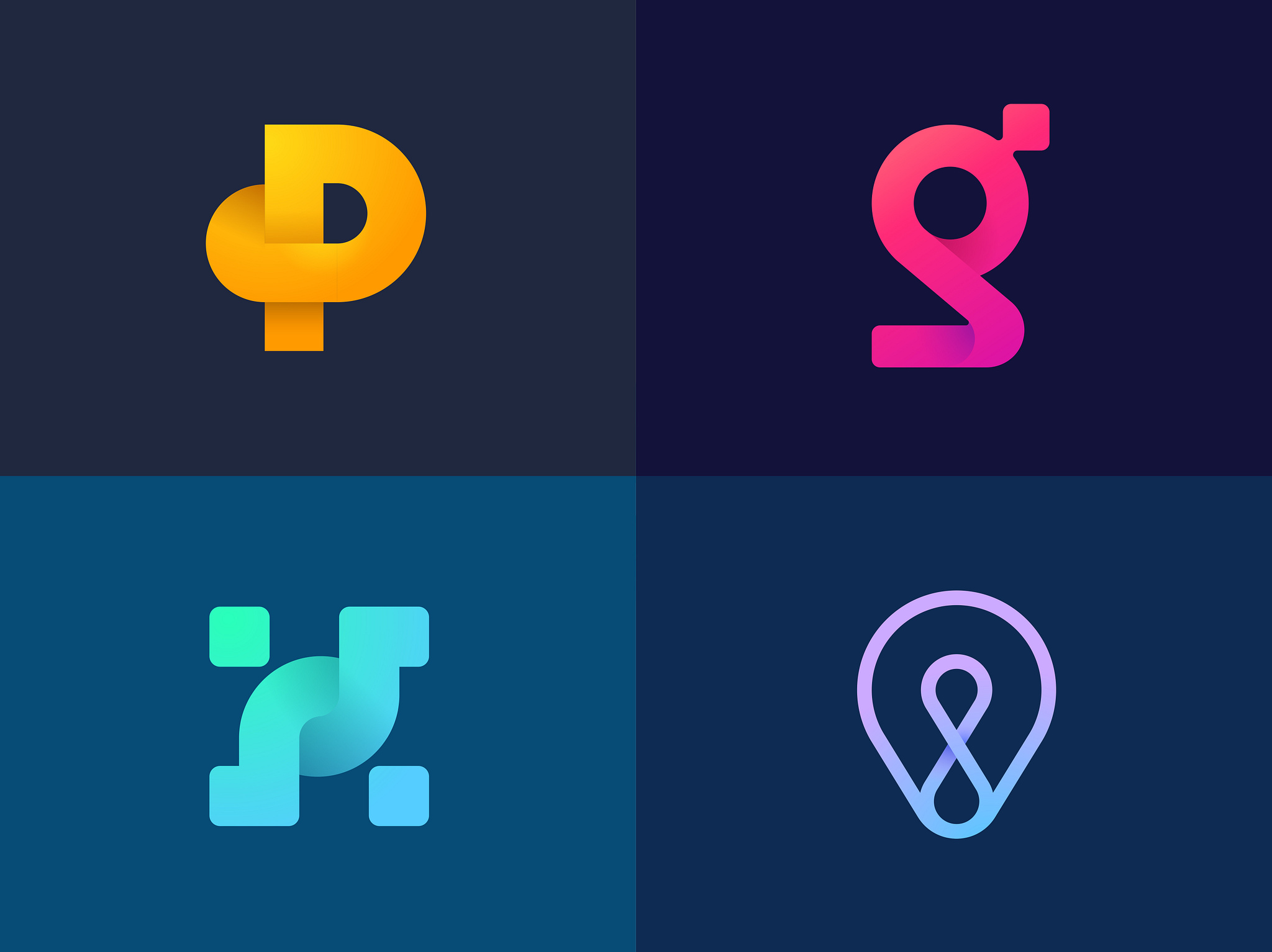 Gradient logomarks by Andrii Kovalchuk🇺🇦 on Dribbble