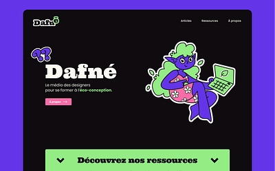 Eco-website Dafné branding ecodesign ecologie ecowebsite responsive design ui webdesign