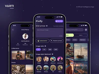 PIXIFY : UI/UX Design | AI image-generation App ai appdesign design image generation ios logo mobile app ui user interface ux visual design