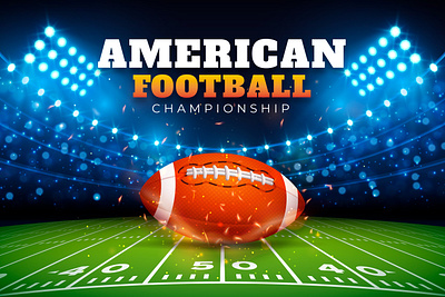 American Football Championship Media Support american football banner branding championship football graphic design poster print media stadium tournamnet