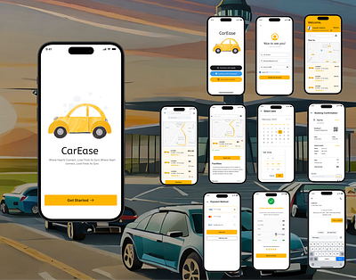 Car Ease App design illustration ui ui ux ui ux designer