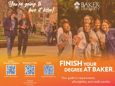Baker Transfer Guide branding design graphic design higher ed