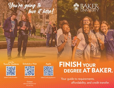 Baker Transfer Guide branding design graphic design higher ed