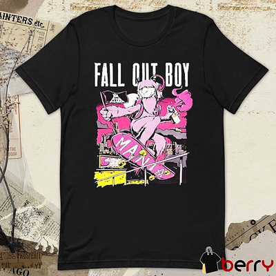 Shandeez Nuts Fall Out Boy Skating Llama Muscle t-shirt